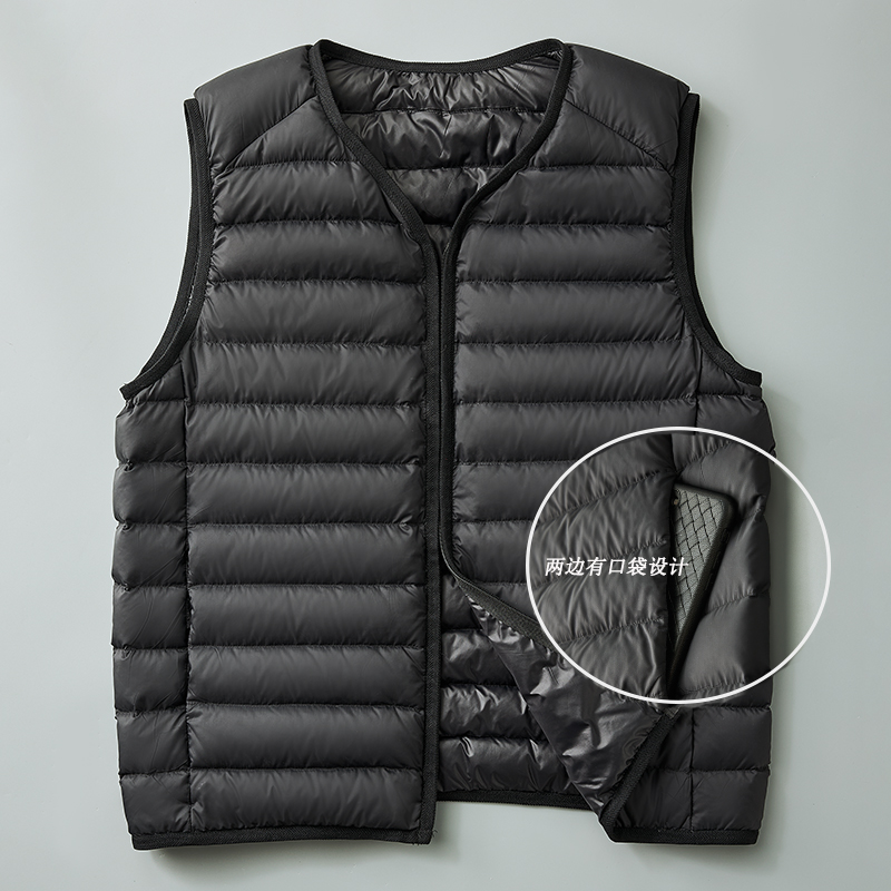 百搭轻薄羽绒马甲白鸭绒