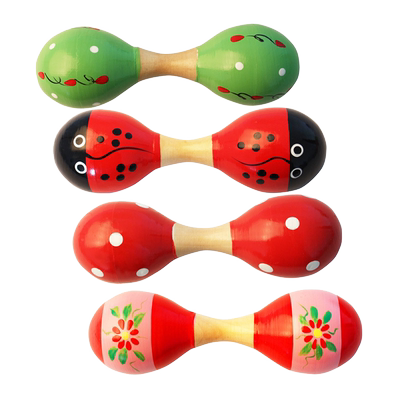 有声彩色沙球体操舞蹈木质哑铃