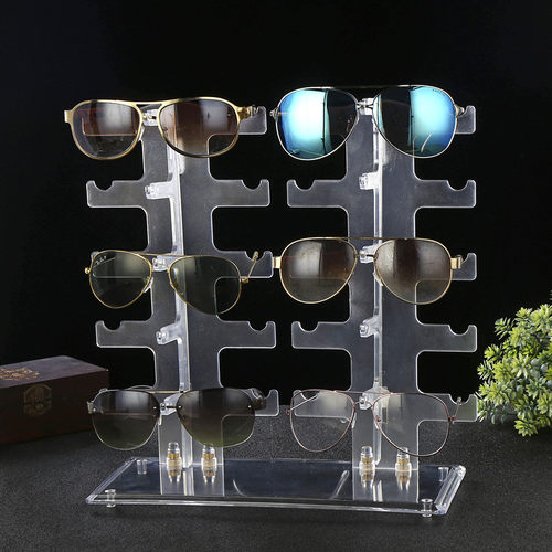 塑料10眼镜展示架收纳支架大容量