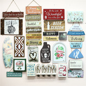 家居饰品仿古做旧木质装 孤品集合 美式 饰画挂牌壁挂壁饰创意壁画