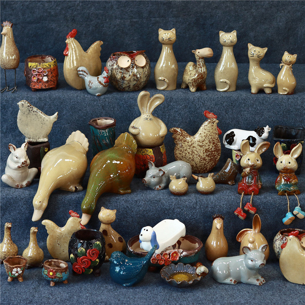 독특한 제품의 대규모 컬렉션 - 창의적인 가정 장식 정원 도자기 동물 장식품 골동품 앤티크 와인 캐비닛