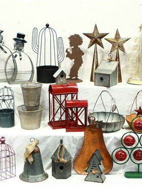 铁艺木质家居庭院装饰摆件杂货