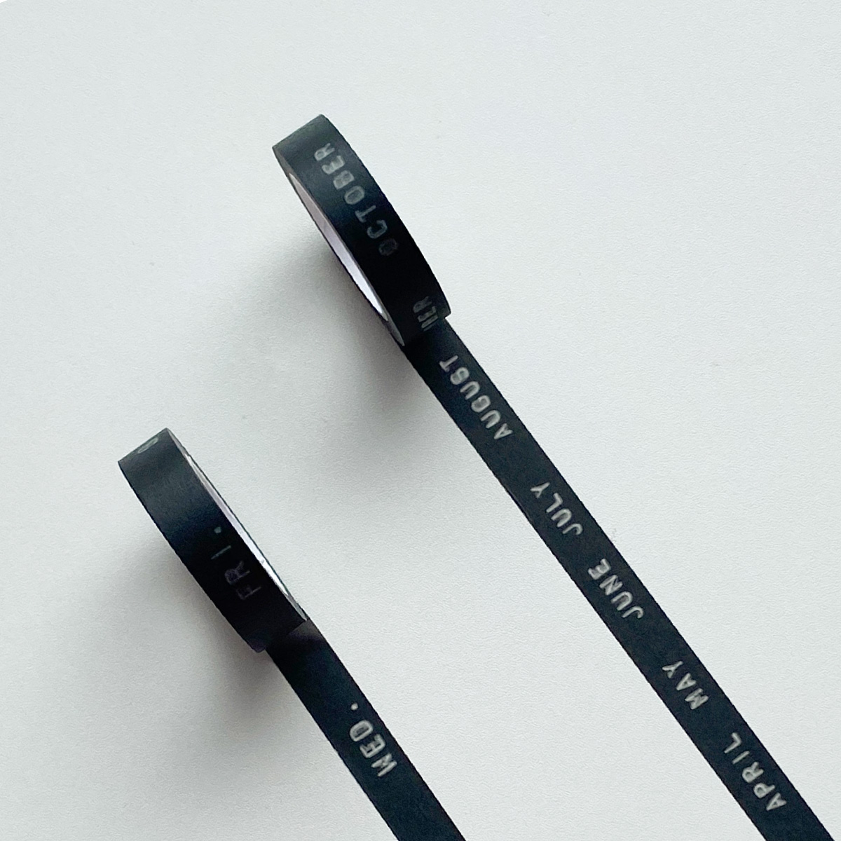 现货 RISEINLIFE 复古月份星期和纸胶带2个套装 极细1cm胶带