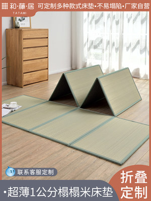 超薄款折叠榻榻米垫子日式垫子收纳小户型家用客厅茶室民宿防潮垫