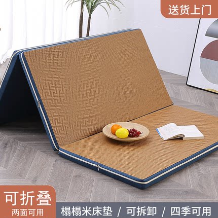 定制榻榻米垫飘窗垫可折叠床垫双面可拆卸椰棕冬夏两用打地铺睡垫