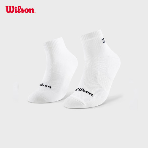 wilson威尔胜运动袜专业网球袜包裹保护白色/黑色 S/M/L