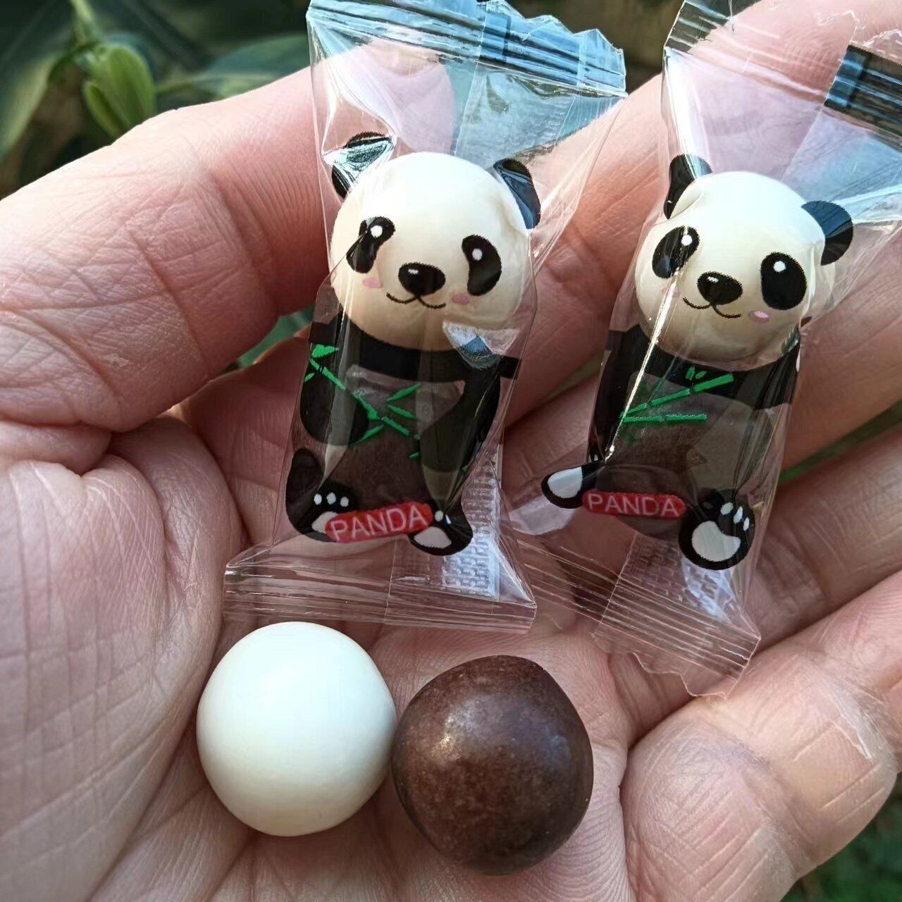 熊猫麦丽素黑白功克力豆代可可脂散称休闲小零食网红爆款夹心糖果