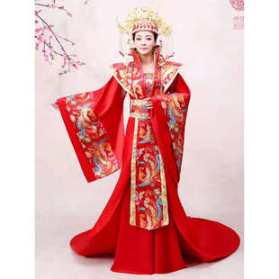 明制汉服婚服凤冠霞帔古代新娘嫁衣红色中式结婚古装服装贵妃皇后