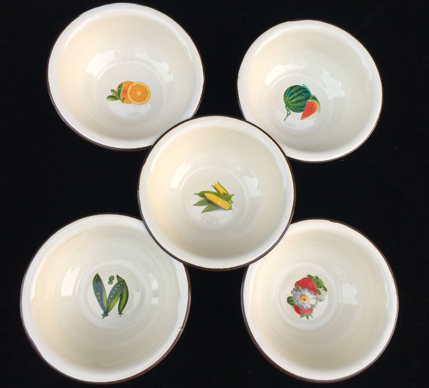 促销搪瓷加厚碗汤碗 菜盆婴儿洗脸盆老式搪瓷盆 加厚 卡通盆 包邮