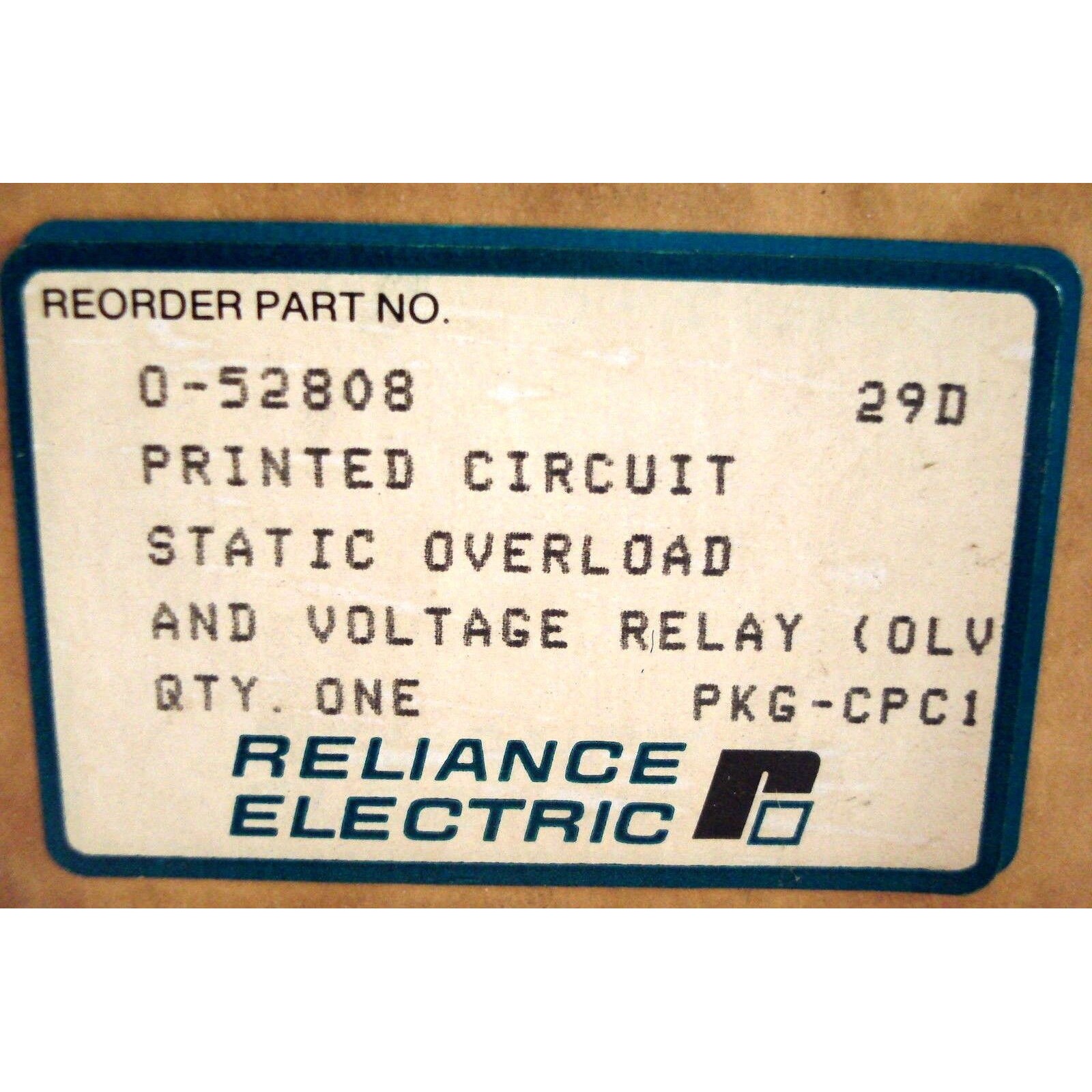 Nuovo RELIANCE ELECTRIC 0-52808 Circuito Stampato