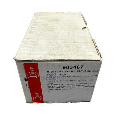 DIFF 903467 FILTRE FIOUL 2 CONDUITES A ROBINET D'ARRET FF3/8