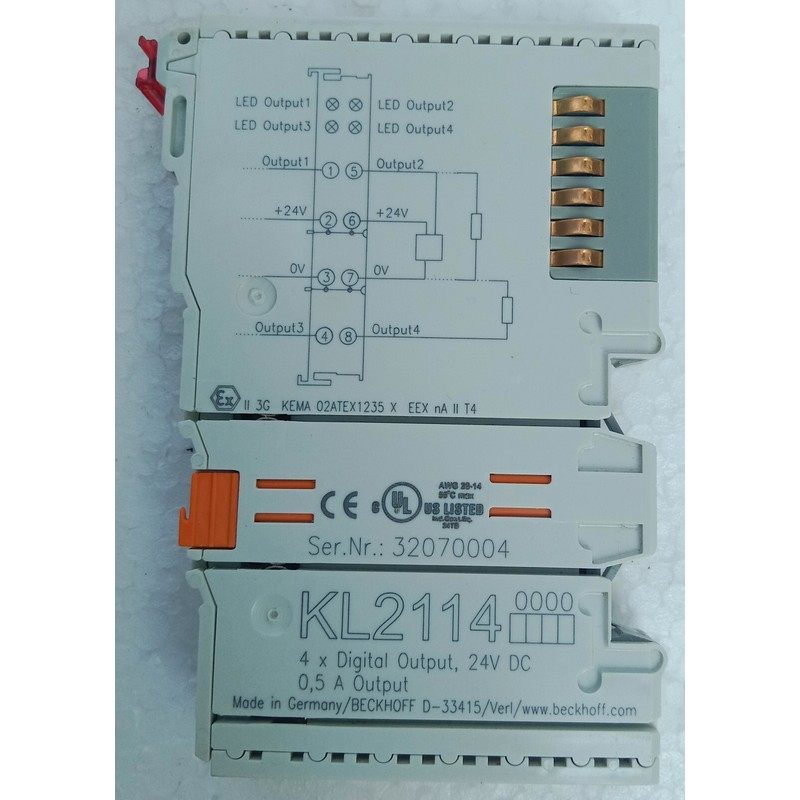 Beckhoff Kl2114 4× Modulo Di Uscita Digitale 24VDC 0.5A
