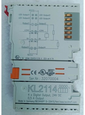 Beckhoff Kl2114 4× Modulo Di Uscita Digitale 24VDC 0.5A