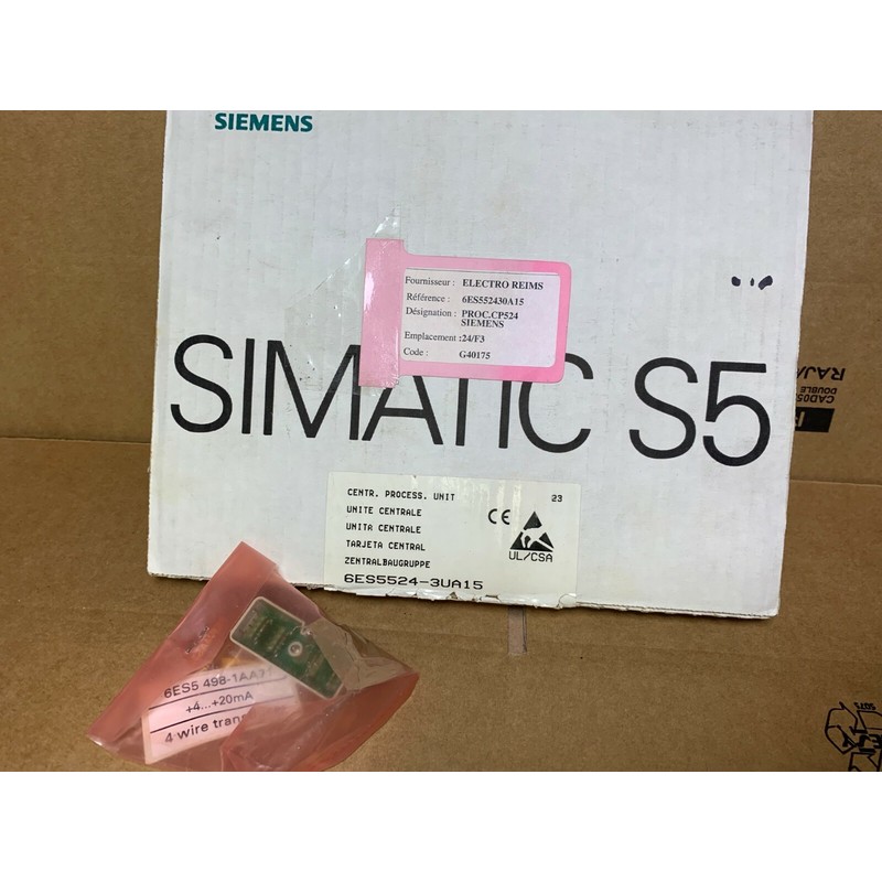 1 x SIEMENS SIMATIC S5 6ES5524-3UA15 new + 6es5 498-1AA71
