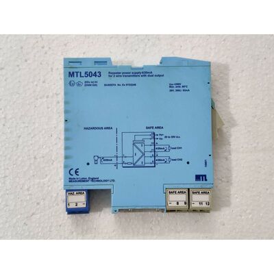 MTL 5043 Repeater power supply 4/20mA for 2 wire transmitter