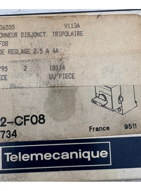 TELEMECANIQUE GK2-CF08 025734 SECTIONNEUR DISJONCTEUR x1