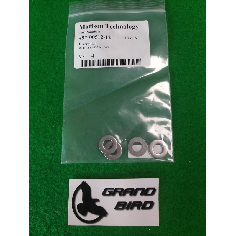 MATTSON 497-00512-12 WSHR,FLAT,5/16 英寸,SST 批量 4 件,全新