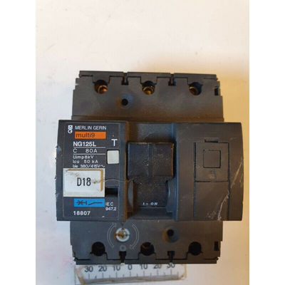 MERLIN GERIN MULTI9 NG125L 80A Disjoncteur Modulaire
