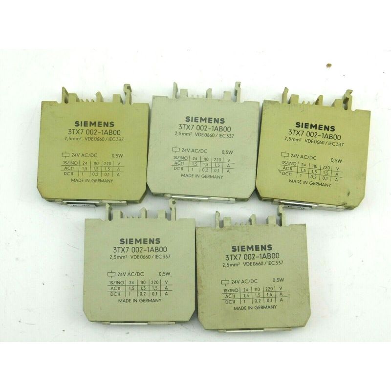 SIEMENS 3TX7 002-1AB00 2,5mm VDE 0660/ IEC 337 24V AC/DC 5 S