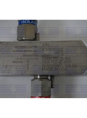 EMERSON ROSEMOUNT C306RT22BA11 双路手动 316 SST C30610-1126-