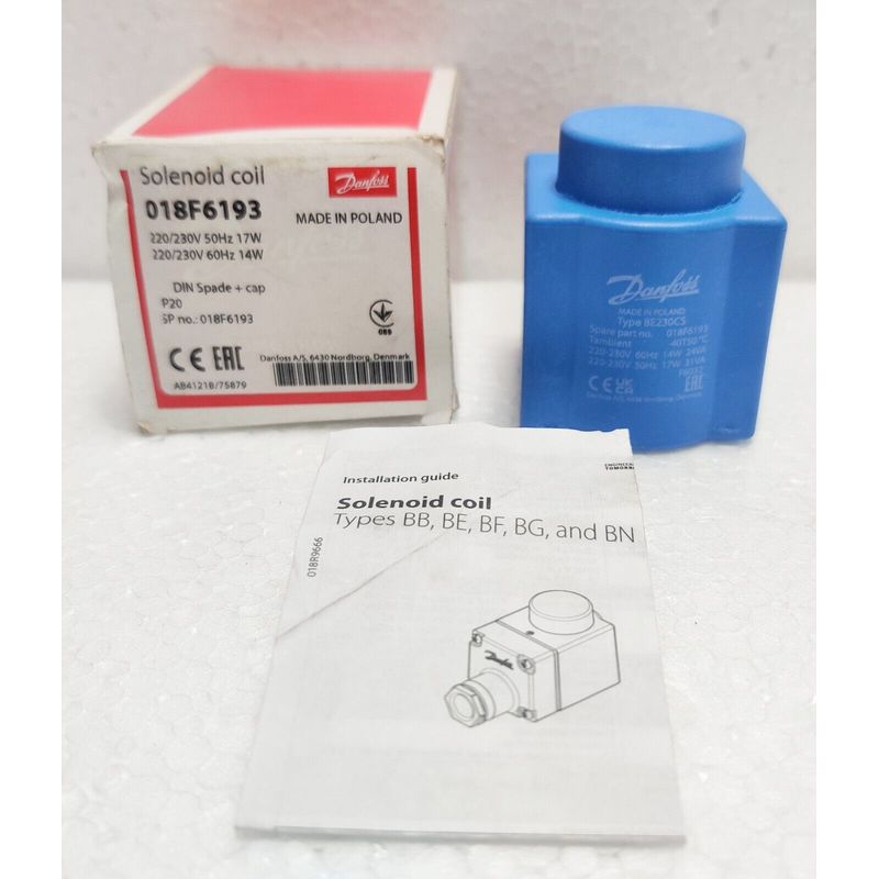 Danfoss BE230CS Solenoid Coil 018F6193