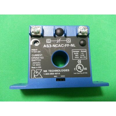 NK TECHNOLOGIES AS3-NCAC-FF-NL 当前操作开关 240VAC 1A,二手