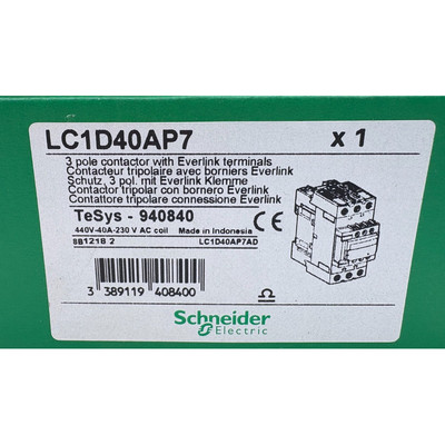 SCHNEIDER ELECTRIC CONTACTEUR TRIPOLAIRE LC1D40AP7 x1