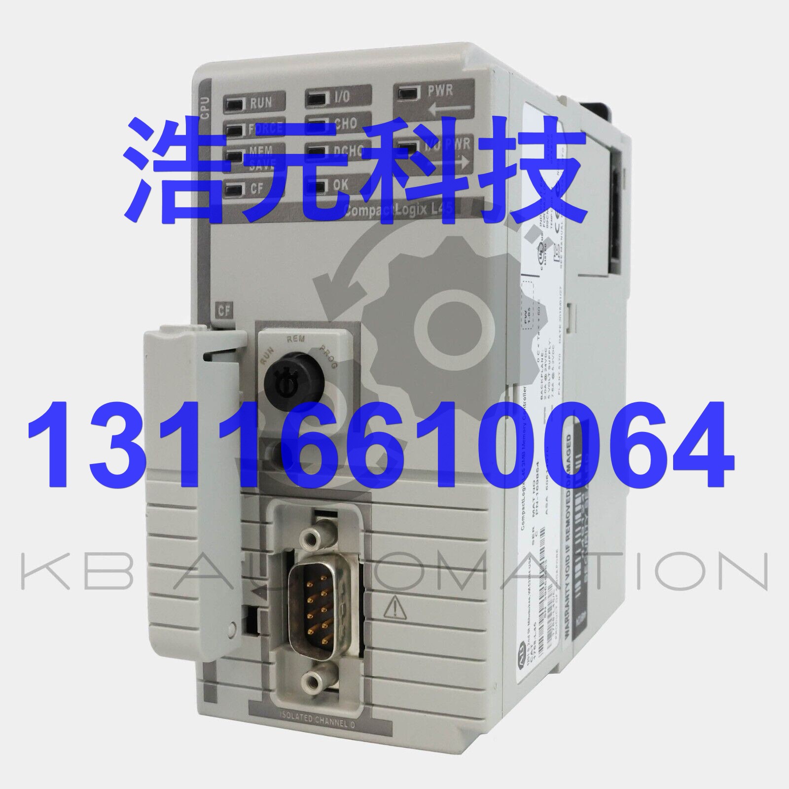 1768-L45 CompactLogix Controller, 3 MB 内存, 1 RS-232 串行(D