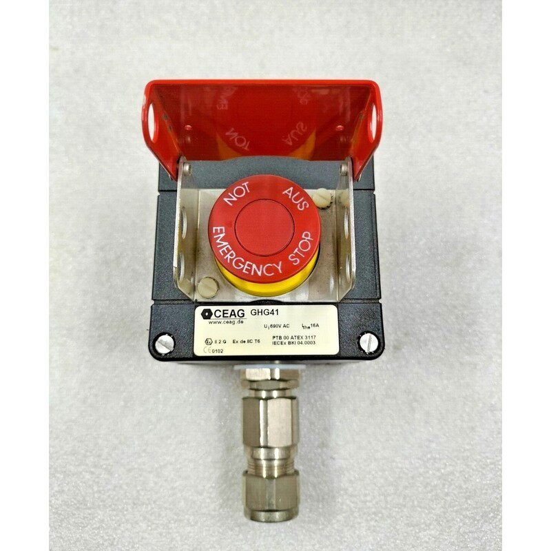 CEAG GHG41 紧急停止推按钮 Ui690V 交流电,16A,PTB 00 ATEX 3117