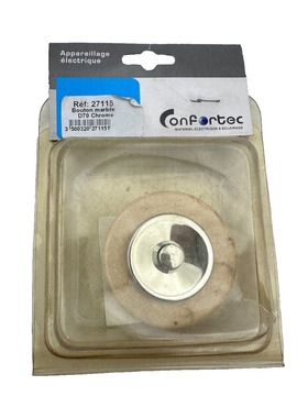 CONFORTEC 27115 BOUTON MARBRE D70 CHROME BOUTON DE SONNETTE