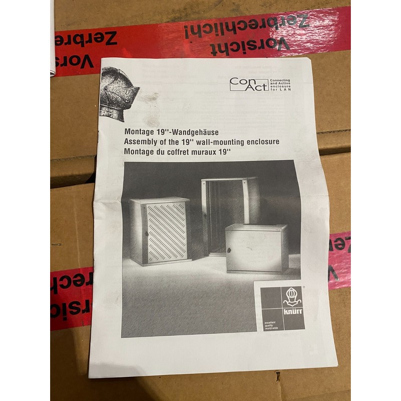 KNURR CON ACT 05.010.016.1 12HE B600 T600 壁柜 19 英寸