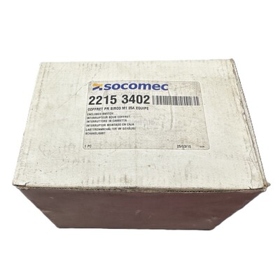 SOCOMEC 2215 3402 COFFRET PR SIRCO M1 25A EQUIPE INTERRUPTEU