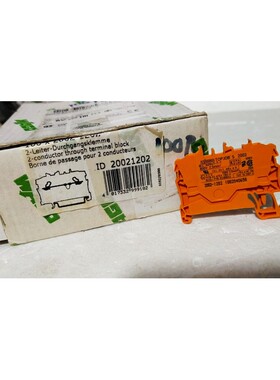 Wago 2002 - 1202 2 位进料通过端子块 20A 800V 2.5 毫米 2 传感