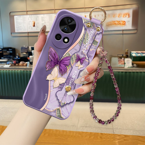 适用于华为nova13手机壳新款nova13Pro双色蝴蝶时尚复古12活力版女款高级带挂绳10腕带9Pro防摔保护壳