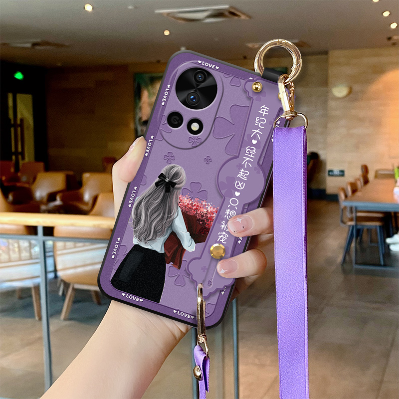 适用于华为nova12活力版手机壳新款被宠女孩nova12创意卡通nova14活力版可爱个性腕带Ultra斜挎绳镜头全包