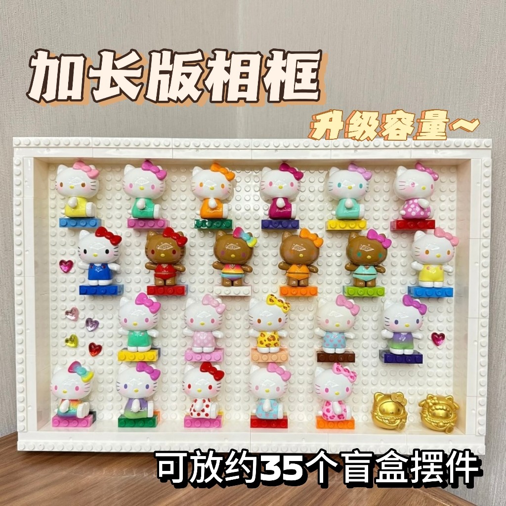 DIY小颗粒积木相框兼容乐高摆件收纳创意人仔展示盒礼物批发跨境图片