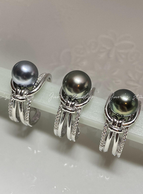 Jun's原创设计925银镀珍珠戒指