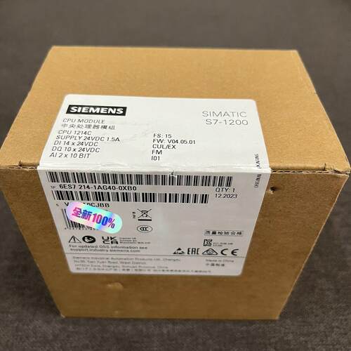 6ES7 214-1AG40-0XB0 CPU1214C 中央处理器模组 S7-1200议价维修