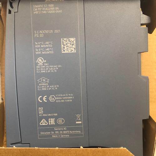 6ES7 540-1AB00-0AA0 S7-1500 PLC CM PtP RS422/485通信议价维修