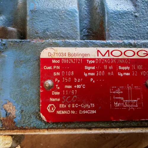 D662K2721 D02KG3KJNKG2 MOOG伺服阀 液压工控配件议价维修