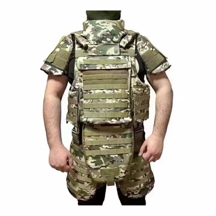 重型铠甲全防护战术装备防弹衣织带系列Mc迷彩含pe3防弹内芯整套