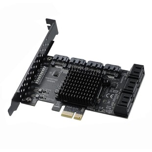 SATA3.0扩展卡PCIE 10口硬盘转换卡ASM1166主控 GEN3转2