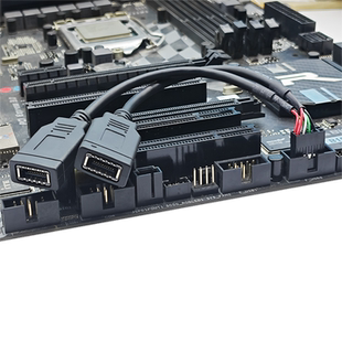 USB2.0前置9PIN转TYPE-C前置3.2面板TYPE-E A-KEY线DIY改装数据线