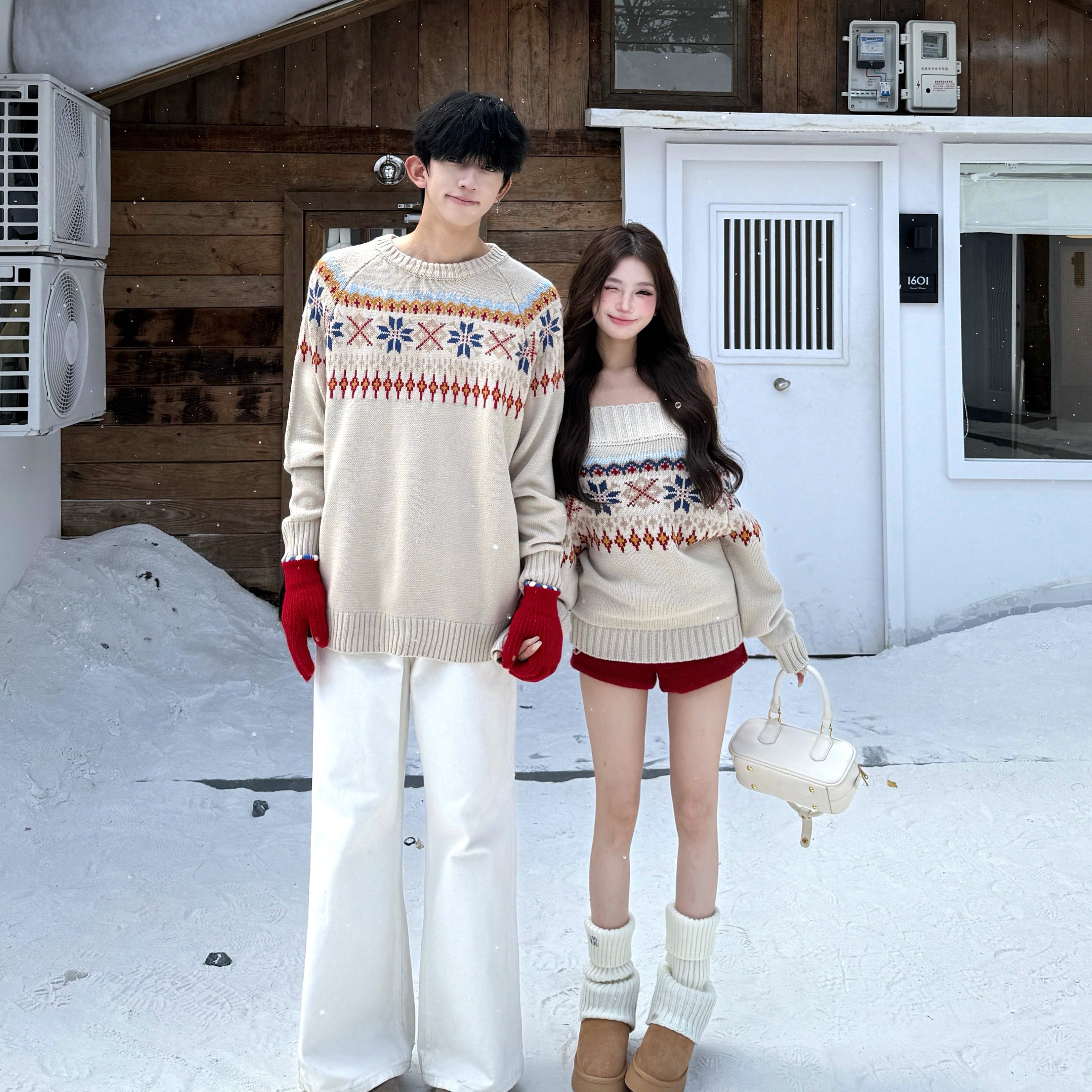 情侣装秋冬2025新款ins超火毛衣男女韩版宽松法式针织衫外套潮牌,女装/女士精品,毛衣,淘宝优惠券,粉丝福利购,淘宝优惠卷