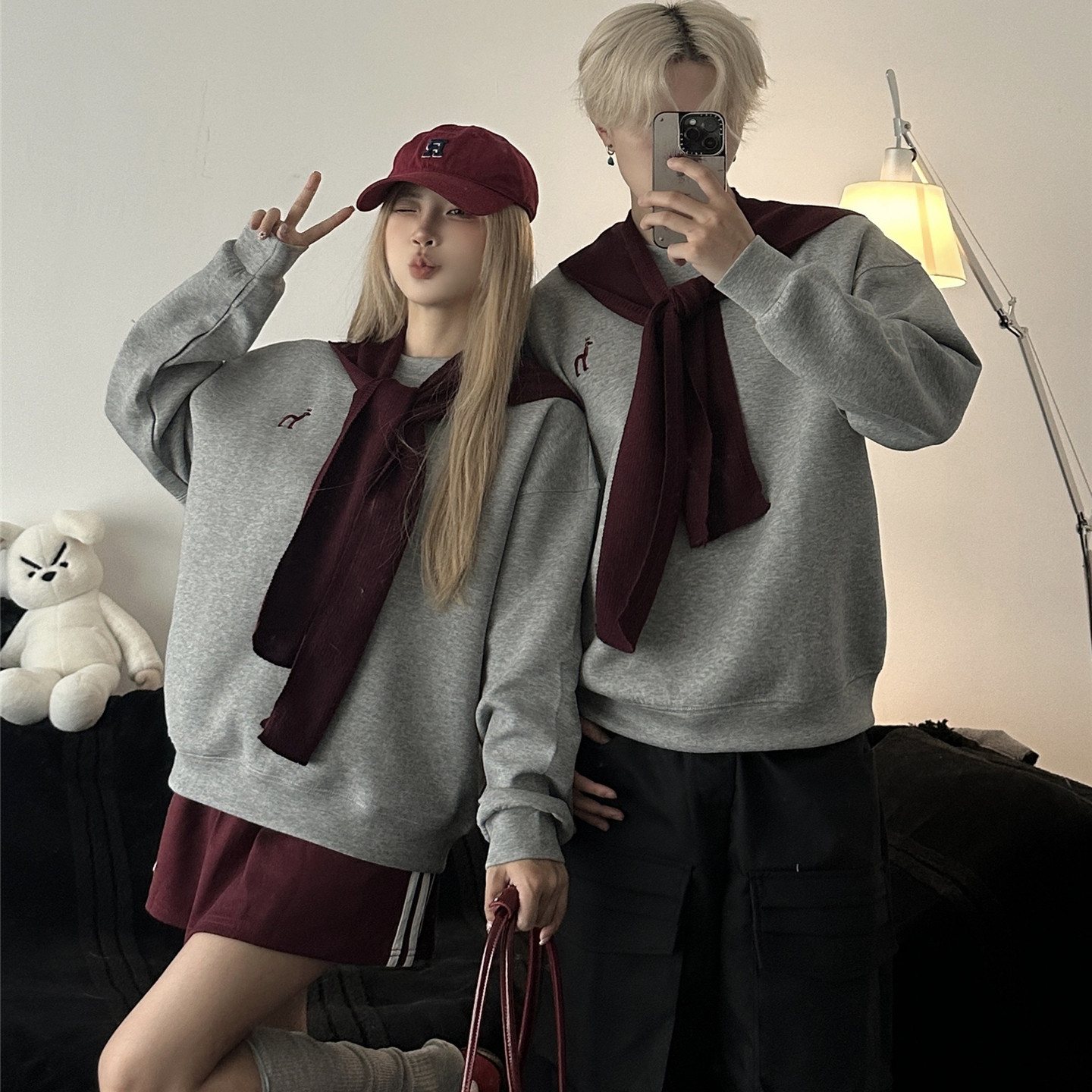 小众设计感情侣装春秋韩版卫衣