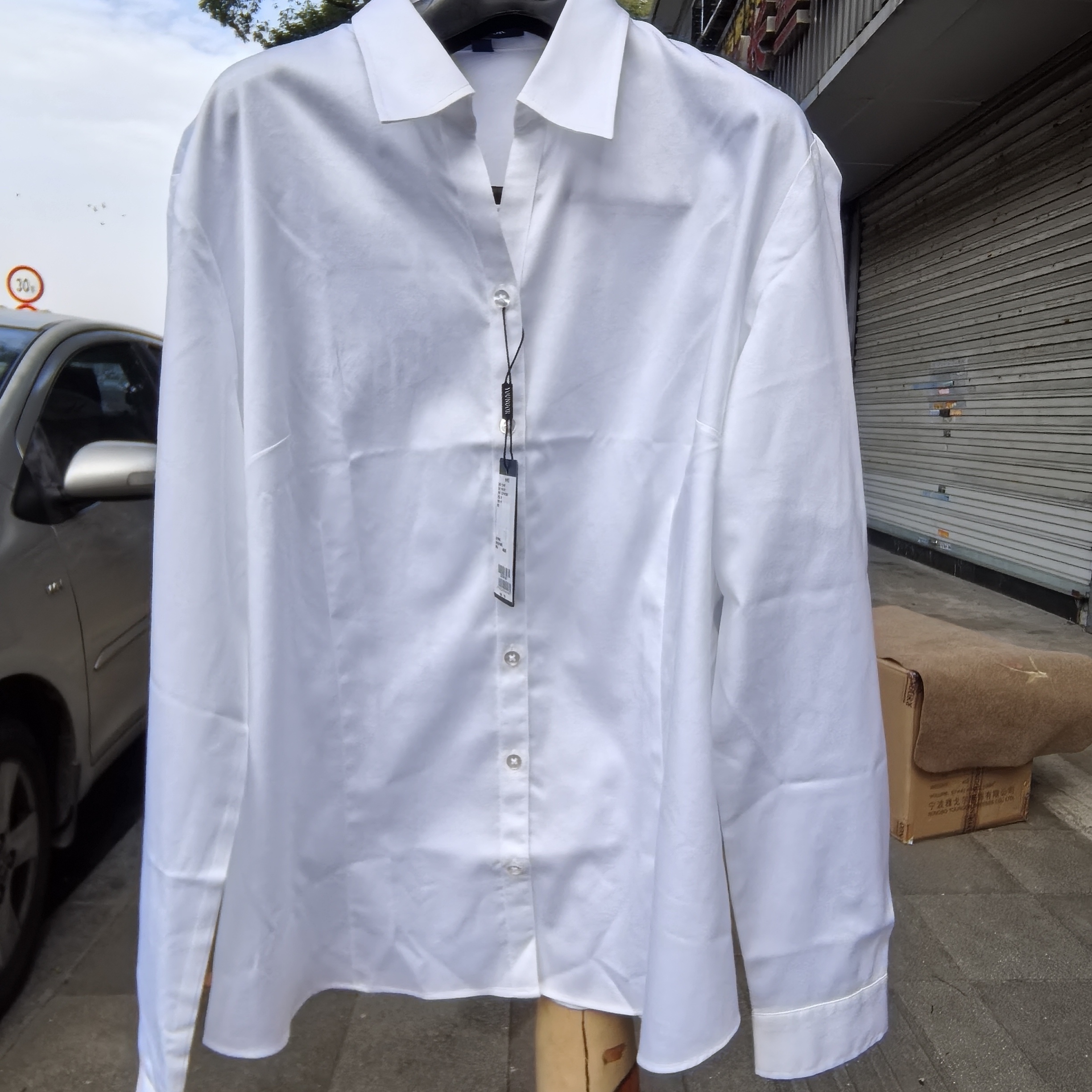 雅戈尔女式白衬衫工装衬衫