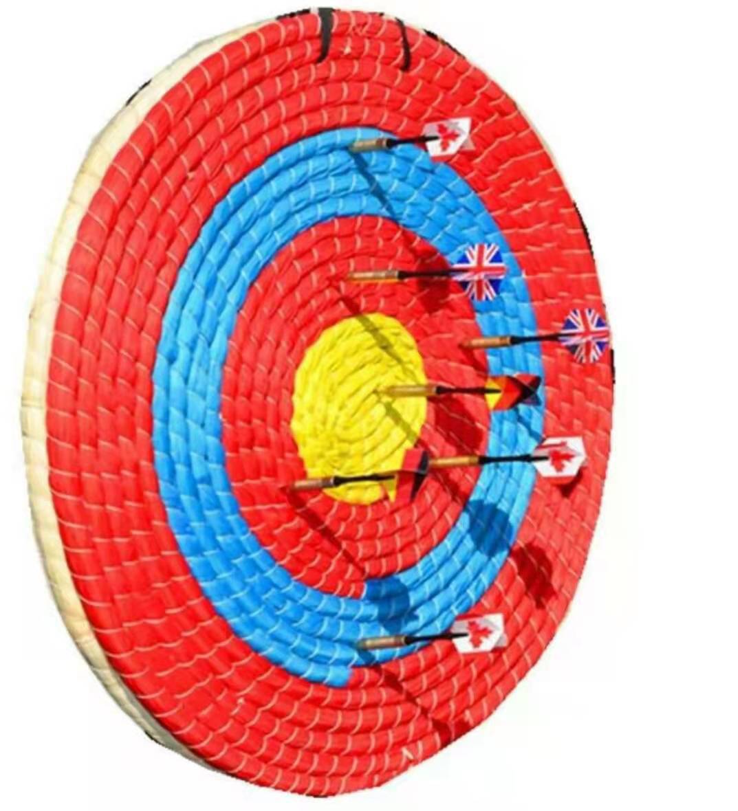 纯手工稻草编织箭靶草编仿古箭靶子四色草编织箭靶子射击靶子训练