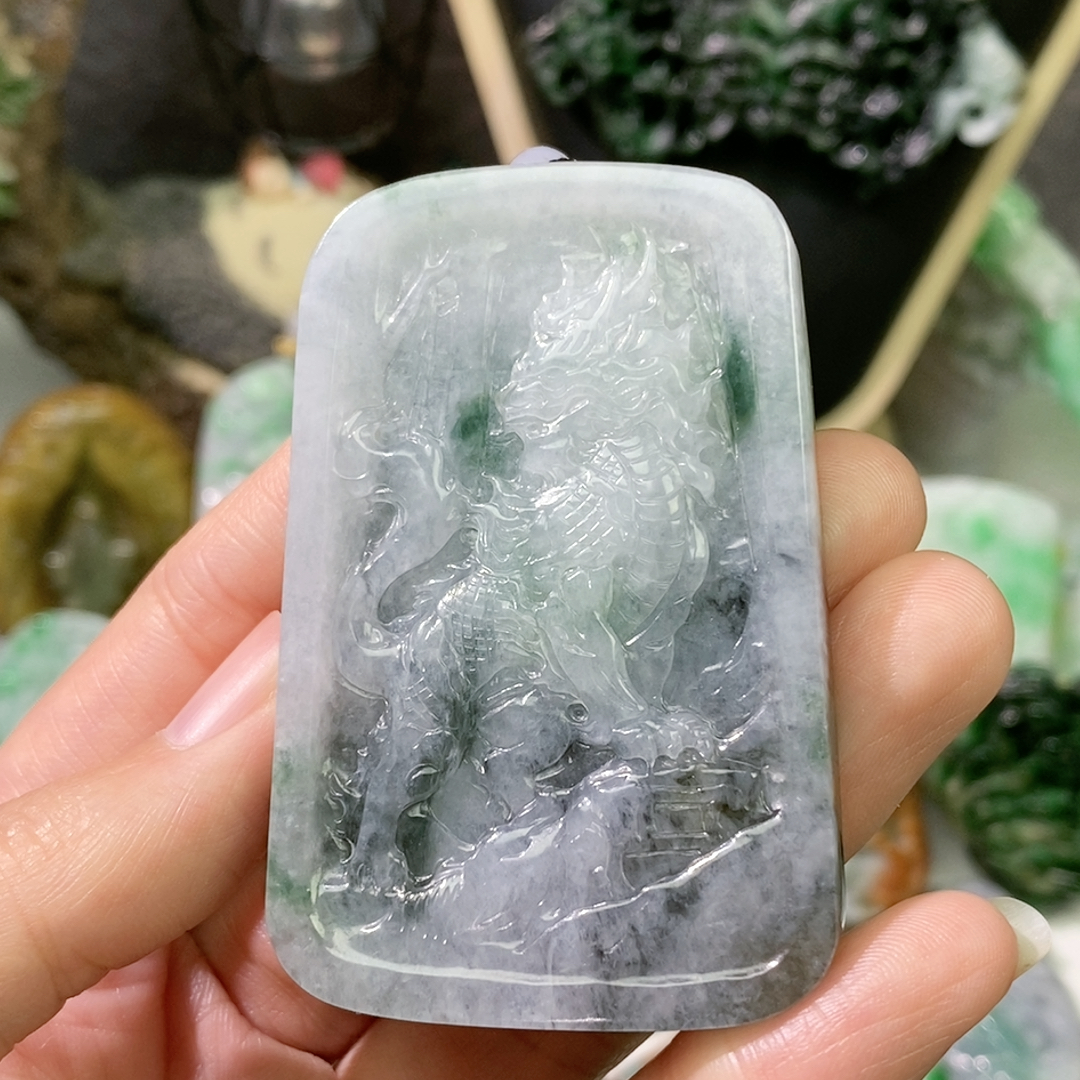 飘花貔貅带皮壳