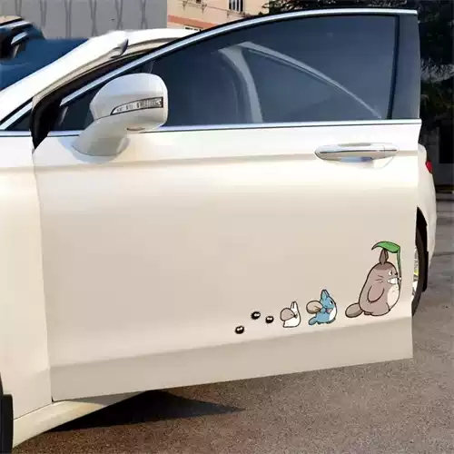 可爱卡通龙猫个性文字汽车贴纸