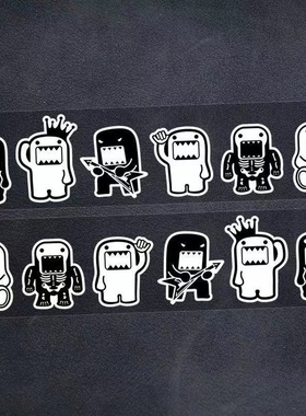 日系改装车贴DOMO君卡通JDM改装贴纸前后保险杠划痕装饰防水贴花